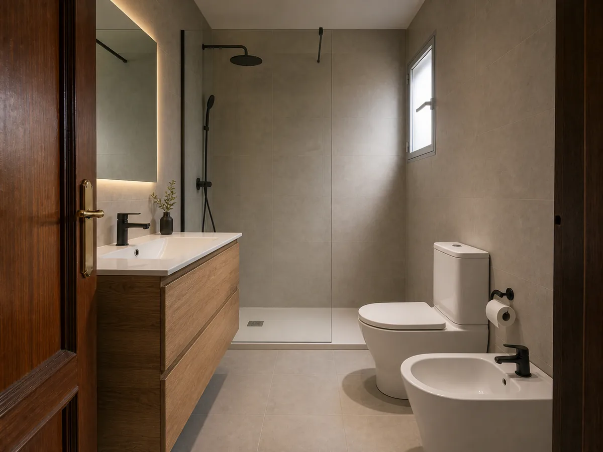 Baño de una vivienda durante su reforma: fase después