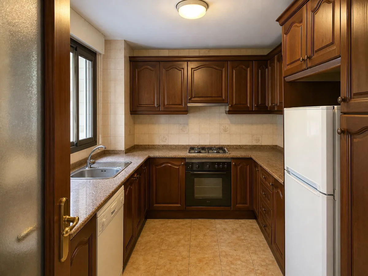 Cocina de una vivienda durante su reforma: fase antes