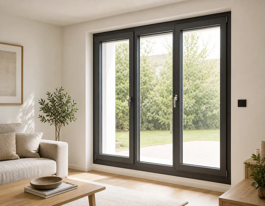 Ventana moderna instalada en una vivienda reformada